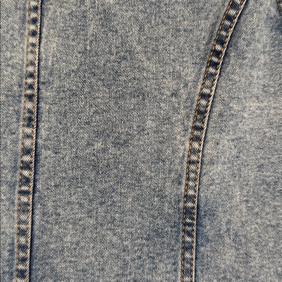 Frye Denim Mini Dress Size XS Button Front EUC Western - Picture 4 of 10